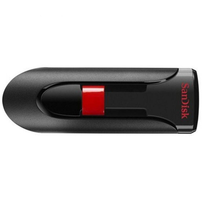 USB SanDisk Cruzer Glide, 64GB, USB 2.0, e zezë e kuqe