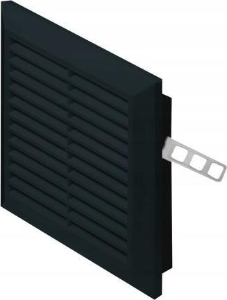 Rrjetë ventilimi Awenta T40, 140x140 mm, PVC, e zezë