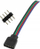 Kabllo lidhëse RGB 4-pin për LED, me tela shumëngjyrëshe, e zezë