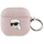 Kapak Karl Lagerfeld Monogram Karl Head për AirPods 4, eco-leather, me karabiner, rozë