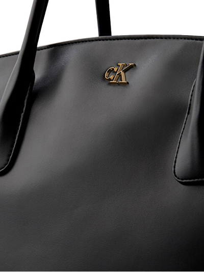 Çantë dore Calvin Klein Ck Medium Dome Tote LV04F3344G, 50x28x17.5cm, lëkurë artificiale, e zezë