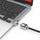 Bravë sigurie për MacBook Air 2019–2022 me kabllo dhe çelës, ngjyrë argjendtë