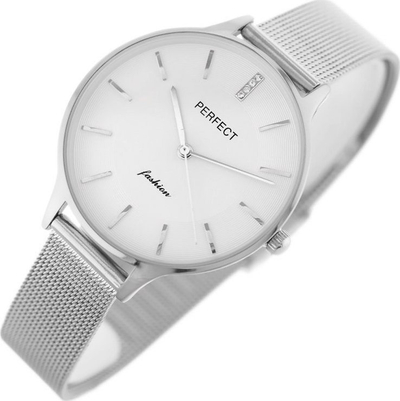 Ora për gra Perfect F353-01, çelik inox, 3 ATM, argjendtë