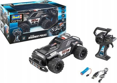 Makinë policie me telekomandë Revell Control Highway Police, 2.4 GHz, off road, e zezë