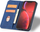 Mbrojtëse telefoni Hurtel Magnet Fancy Case iPhone 14 Plus, kapak portofol, mbajtëse stand, blu