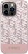Futrollë për telefon Guess GCube Stripes MagSafe, për iPhone 14 Pro, e fortë, rozë