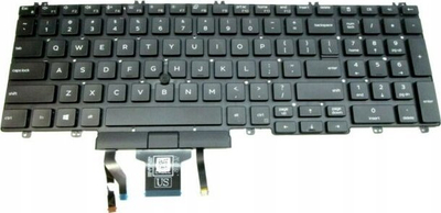Tastierë Dell Keyboard English-Int 102Key, 102 taste, me drita, e zezë