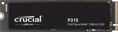 SSD M.2 Crucial P310, PCIe Gen4 NVMe, 1TB, ngjyrë e zezë