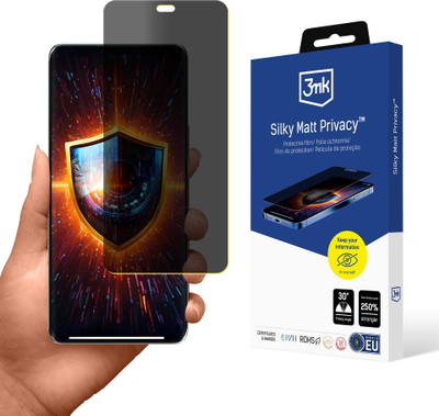 Заштитна фолија 3mk Silky Matt Privacy за Honor Magic7 Lite, анти-рефлекс, заштита на приватноста