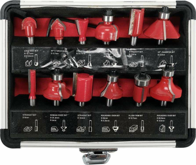 Set freza për dru YATO YT-68006, 12 copa, shank 6 mm
