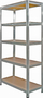 Rafte metalike për magazinim Home, 5 rafte, mban 875 kg, gri