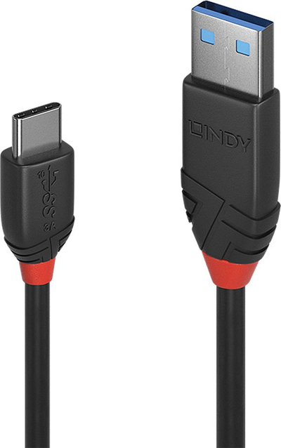 Kabllo Lindy USB A - USB C (36917), 1.5m, e zezë