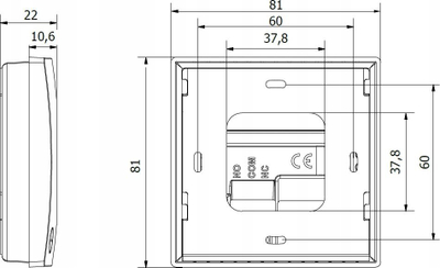 Termostat muri Afriso FloorControl RT01, 230V, digjital, i bardhë