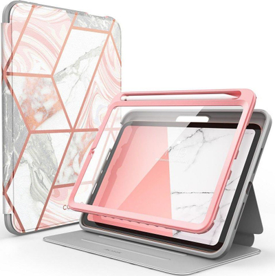 Kuti mbrojtëse tableti I-Blason Cosmo, për iPad Mini 6 8.3", me stand, mermer rozë