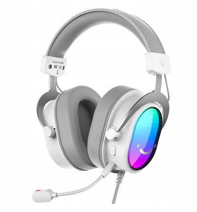 Kufje gaming Fifine AmpliGame H16, 7.1 virtual, me mikrofon, të bardha