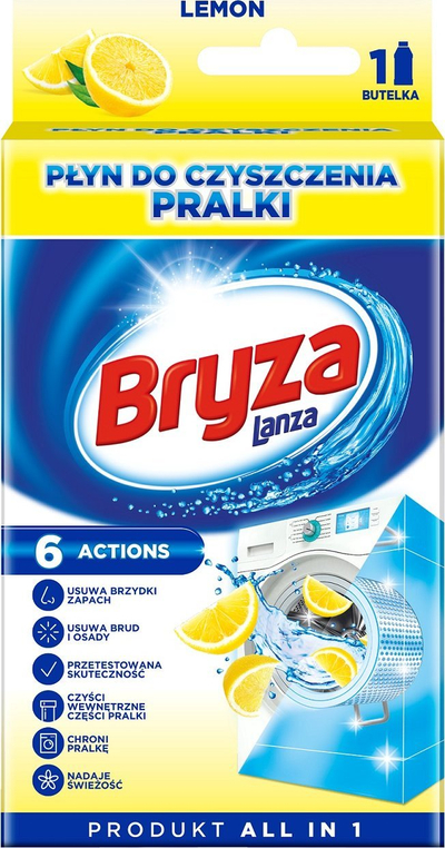 Пастувач за машина за перење Bryza Washing Machine Cleaner Liquid Lemon, течност, 250ml