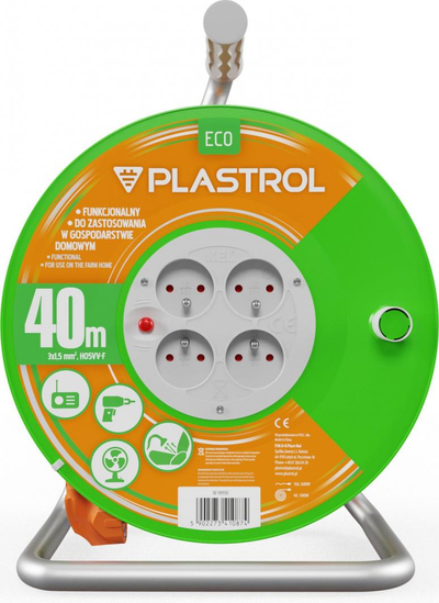 Kabllo zgjatëse Plastrol Standard Line 16A (W-98950), 40 m, e portokalltë