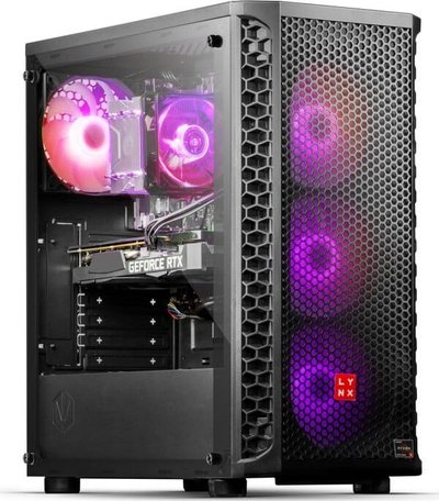Kompjuter gaming Lynx Challenger Ryzen 7 5700X, 32GB RAM, 1TB SSD NVMe, RTX 4060 Ti 16GB, i zi