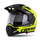 Helmetë moto CASSIDA Tour 2.0 Dual, ECE 22.06, Pinlock ready, yellow fluo e zezë matt