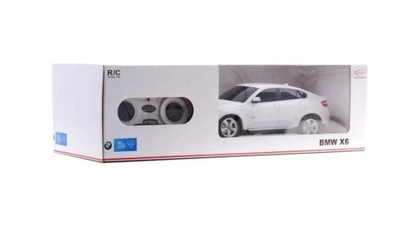 Makinë me telekomandë Rastar BMW X6, 1:24, licencuar, e bardhë