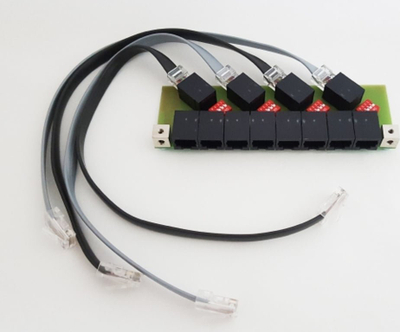 Modul shpërndarës rrjeti Wantec AW4000, 8 porta RJ45, për panele, i zi