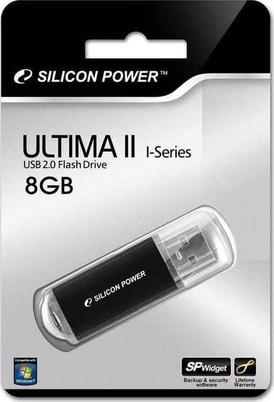 USB Silicon Drive Power Ultima II-I Series, 8GB (SP008GBUF2M01V1K)