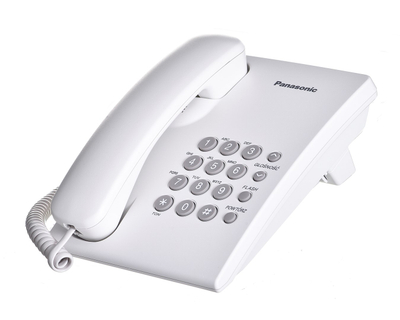 Telefon fiks Panasonic KX-TS500PDW, me kabllo, i bardhë