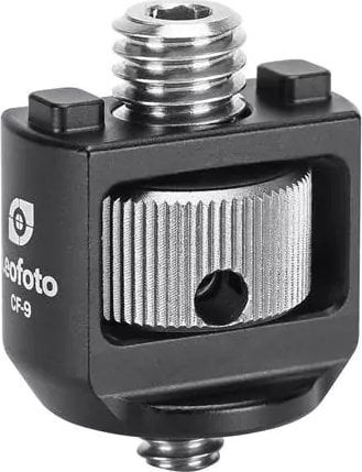 Фотографски адаптер Leofoto CF-9, 3/8" во 1/4", анти-вртење, метален