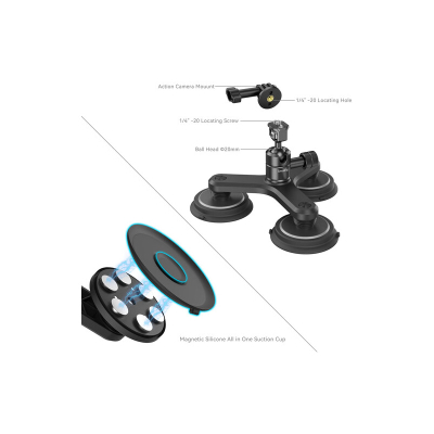 Mbajtës magnetik Triple SmallRig për kamerat e aksionit
