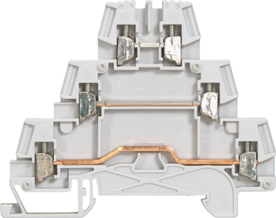 Bllok terminali Legrand Viking 037151, 3 nivele, 2.5mm², gri