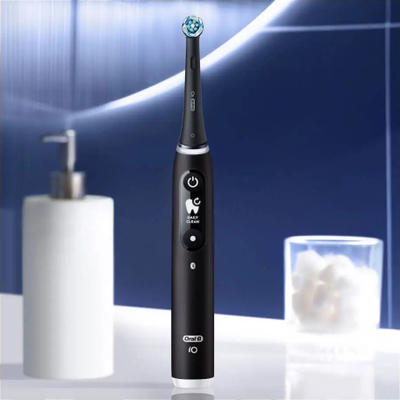 Furçë dhëmbësh elektrike Oral-B iO Series 6, me bateri që rikarikohet, Black Lava, e zezë