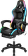 Karrige gaming Kruger&amp;Matz Warrior, LED RGB, mbështetëse këmbësh, e zezë