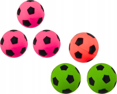 Set topash antistres LEAN Toys, 6 copë, stil futbolli, shumëngjyrësh