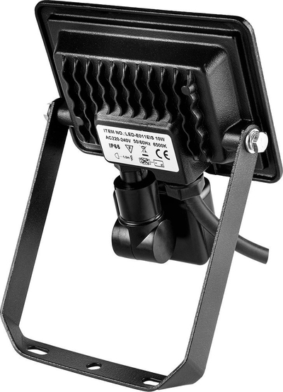 ЛЕД прожектор Нео SMD, 10W, со сензор за движење, црн