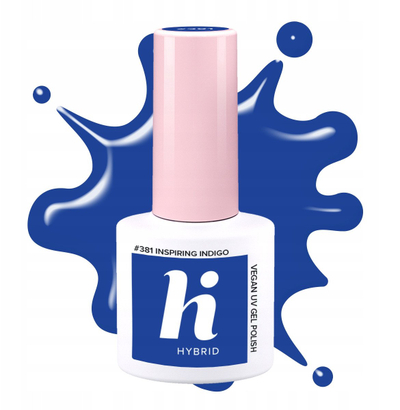 Llak gjysmë-permanent për thonj Hi Hybrid 381 Inspiring Indigo, ngjyrë indig