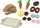 Set lodër druri LEAN Toys Wooden Dinner Set, 15 copa, me pulë dhe perime, shumëngjyrësh
