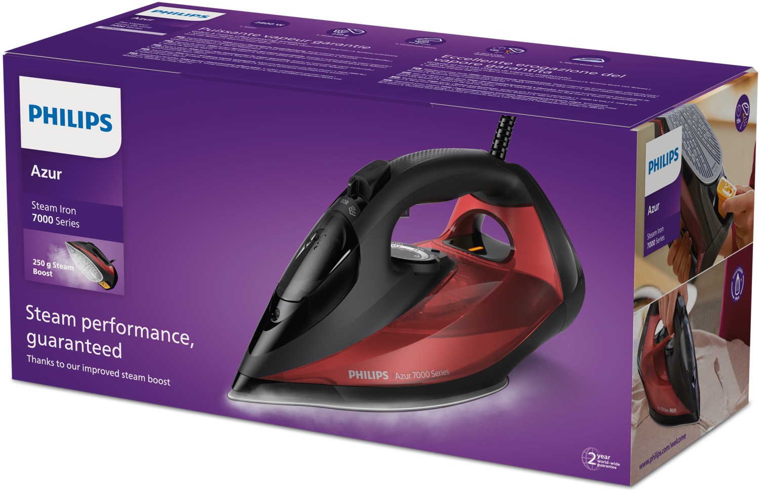 Hekur me avull Philips DST7022/40, i zi 3