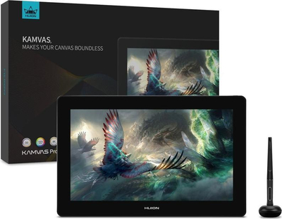 Tablet grafik Huion Kamvas Pro 16 4K Plus, ekran 15.6\", Ultra HD 4K, gri
