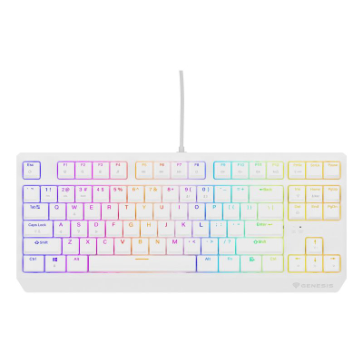 Tastierë mekanike gaming Genesis Thor 230 TKL, RGB, Outemu Red, e bardhë