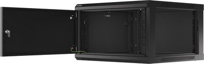 Kabinet muri Lanberg WF01-6606-00B, 19", 6U, i zi