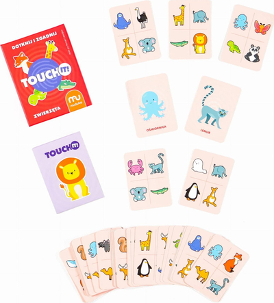 Lojë me letra Muduko Touch It Animals, edukative, për kalamoj, e kuqe