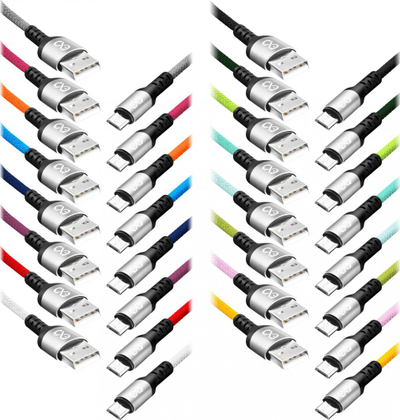 Kabllo USB Orno CABEXCBRAIMUSB1.2MIX, USB A me microUSB, 1.2m, me shumë ngjyra