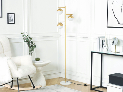 Lampë dyshemeje SABINE, metal, 160cm, ngjyrë ari