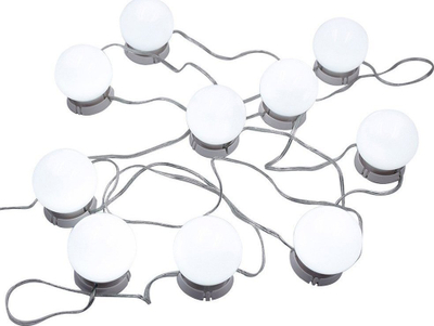 Set llampa LED për pasqyrë, 10 copë, 3 drita të ndryshme, USB, të bardha