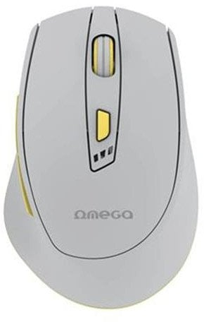 Безжичен глушец Omega OMC529RWGL, USB-C, полнлив, сиво-лајм