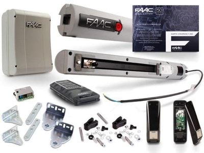 Set automatizimi porte FAAC Handy FDS S418, 24V, për porta dykanatshe 5.4m