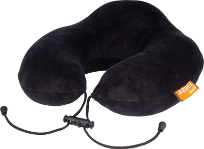 Jastëk udhëtimi për qafë Abbey, memory foam, 37 x 34 x 14 cm, i zi