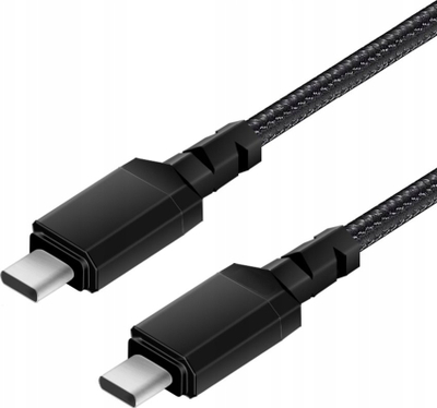 Kabllo karikimi Maclean MCE493, 2 x USB C, 15W QC 3.0, 1m, e zezë