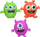 Lodra squishy monster, set me 12 copa, 12cm, shumëngjyrëshe