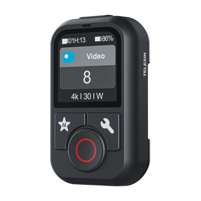 Telekomandë Bluetooth TELESIN T13, për GoPro Hero 13 8 Max, me ekran, e zezë